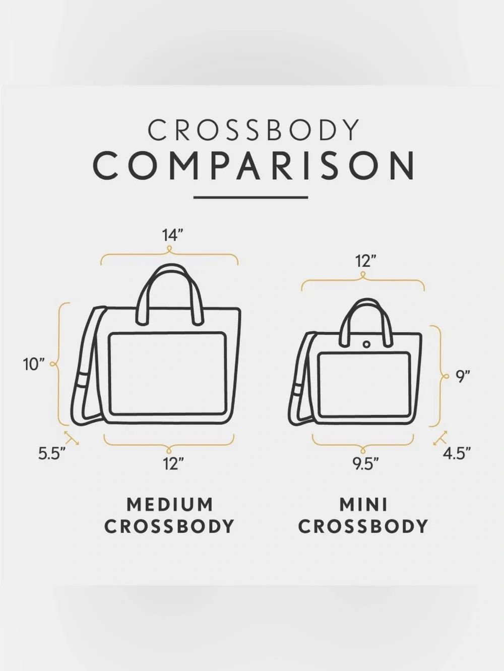 Portland Leather Mini Crossbody Tote in Honey with zipper